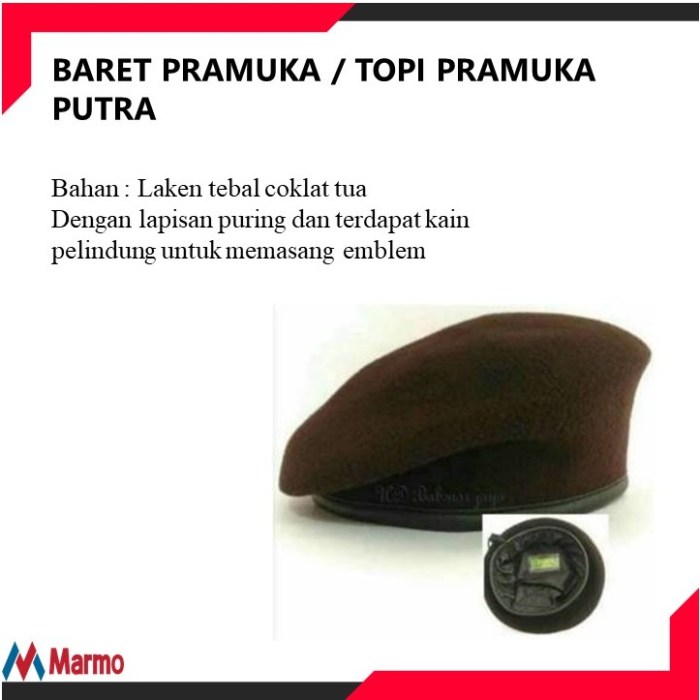 Cara memakai topi baret pramuka