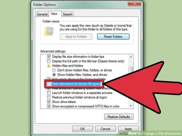 Cara mengganti extension file sekaligus
