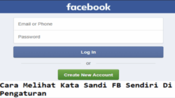 Cara melihat kata sandi fb sendiri di pengaturan
