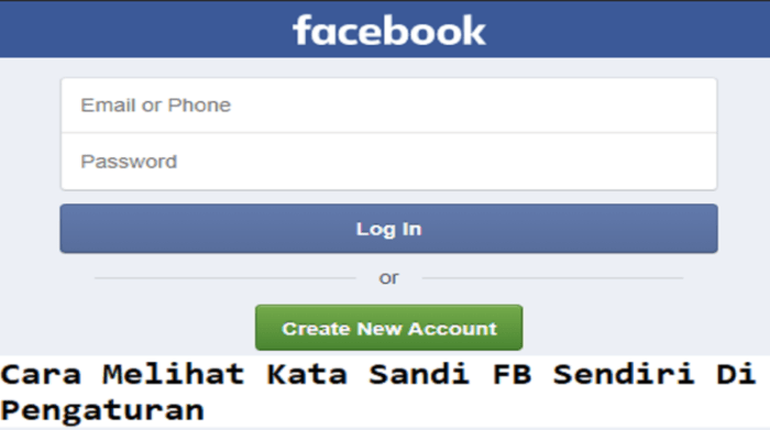 Cara melihat kata sandi fb sendiri di pengaturan