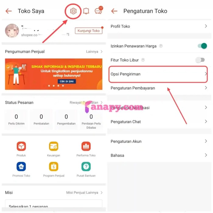 Cara aktifkan cod di lazada
