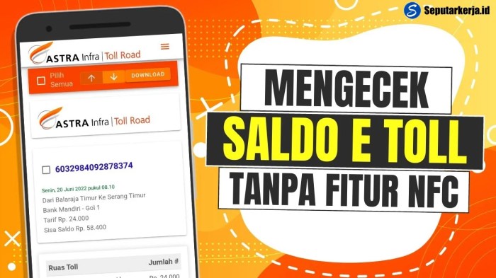 Cara cek saldo e money mandiri di hp tanpa nfc