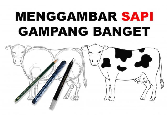 Cara Menggambar Sapi dengan Pensil Panduan Lengkap untuk Pemula