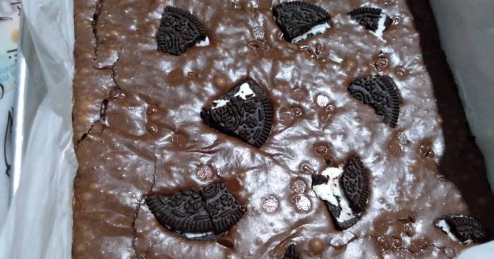 Cara membuat brownies dari oreo