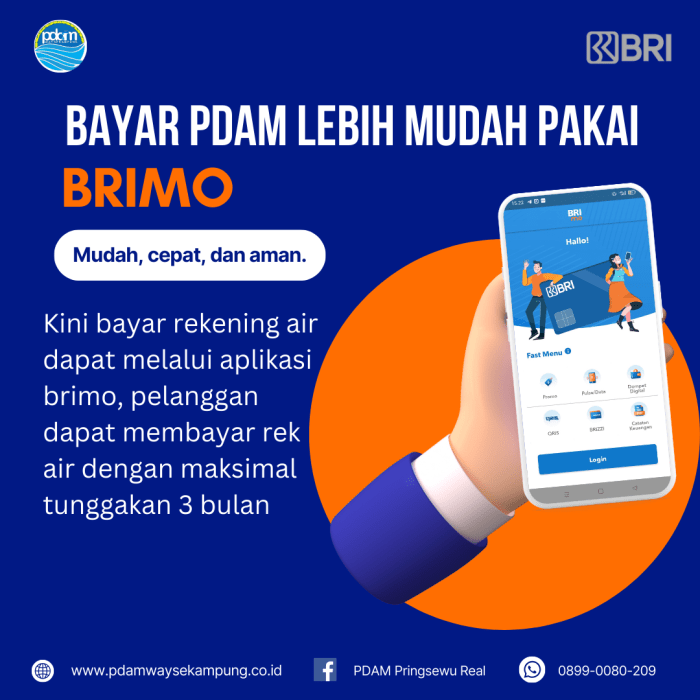 Cara bayar pdam lewat brimo