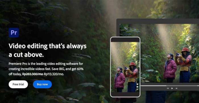 Cara download adobe premiere pro gratis