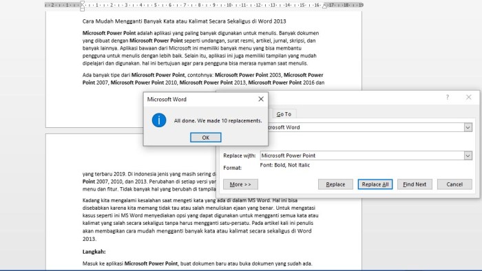 Cara Mengganti Banyak Kata / Kalimat Sekaligus di Word 2013 - Inwepo Cara mengganti kata di word dengan cepat