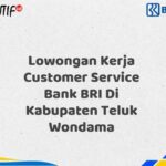 Lowongan Kerja Customer Service Bank BRI Di Kabupaten Teluk Wondama Tahun 2025 (Ayo Daftar Sekarang)