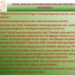 Negara Harus Punya UU Kewarganegaraan Karena Diperlukan untuk Stabilitas dan Pembangunan