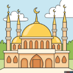 Cara Menggambar Masjid yang Dihuni Orang
