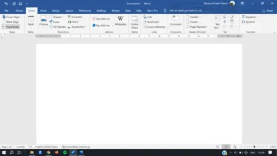 Cara membuat halaman di word otomatis
