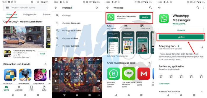 Cara update whatsapp kadaluarsa di android
