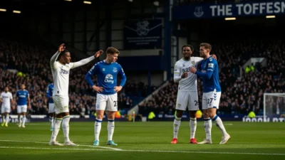 Everton vs Leeds United Berakhir Imbang 1-1, The Toffees Gagal Amankan Poin Penuh di Kandang