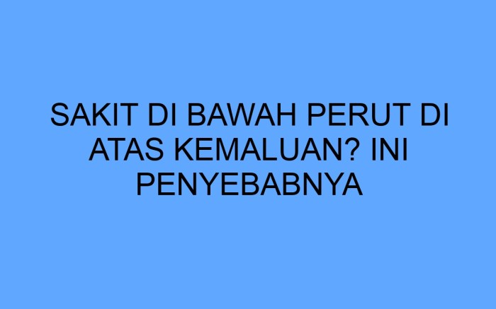 Cara Menghilangkan Sakit Perut Bagian Bawah - Perumperindo.co.id Cara mengatasi sakit dibawah perut diatas kemaluan