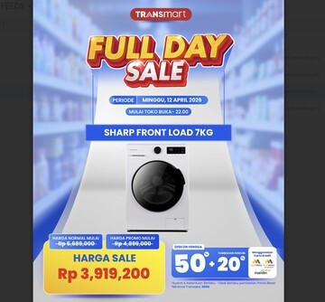 HEBOH! Mesin Cuci Front Load 7KG Rp 4 Jutaan: Diskon Gila Transmart Full Day Sale!